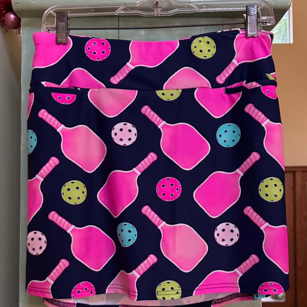 Aryeh Pink and Navy Patterned Pickleball Skort